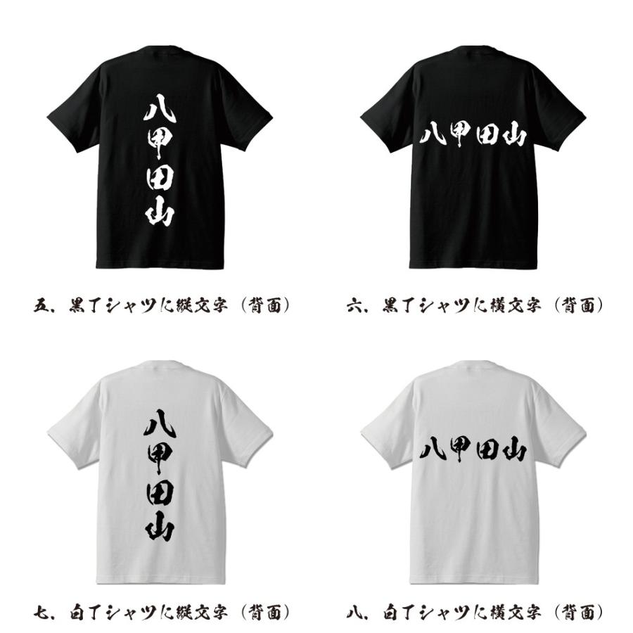 八甲田山 Tシャツ 半袖tシャツ 書道家が書く 名入れ オリジナル