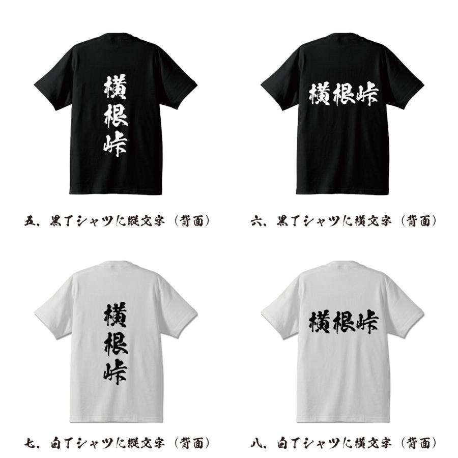 横根峠 オリジナル Tシャツ 書道家が書く プリント Tシャツ ( 百名峠 ) メンズ レディース キッズ 「 こどもの日 等に 」｜workpro｜03