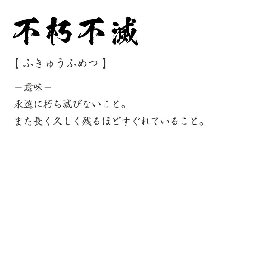 不朽不滅 ふきゅうふめつ オリジナル Tシャツ 書道家が書く プリント Tシャツ 四字熟語 メンズ レディース キッズ Cus J つなぎ服と作業服のワークプロ 通販 Yahoo ショッピング