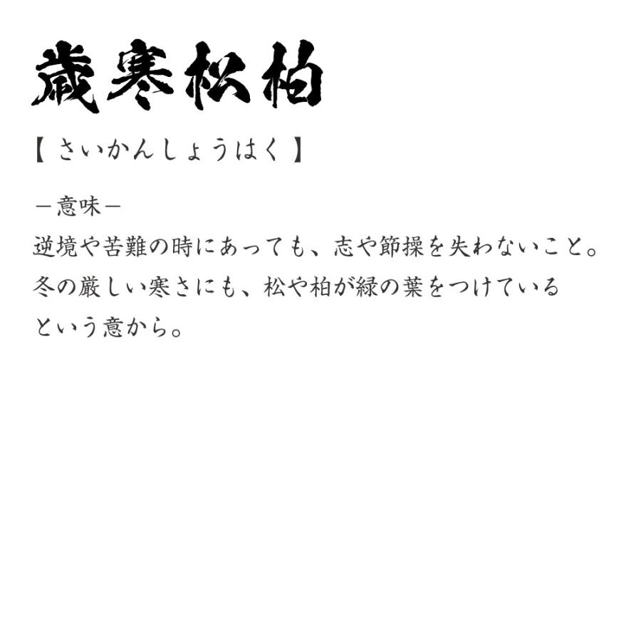 歳寒松柏 さいかんしょうはく オリジナル Tシャツ 書道家が書く プリント Tシャツ 四字熟語 メンズ レディース キッズ Cus J つなぎ服と作業服のワークプロ 通販 Yahoo ショッピング