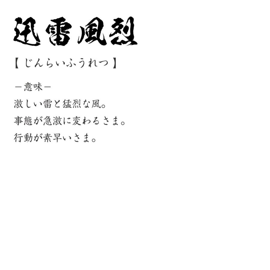 迅雷風烈 じんらいふうれつ オリジナル Tシャツ 書道家が書く プリント Tシャツ 四字熟語 メンズ レディース キッズ Cus J つなぎ服と作業服のワークプロ 通販 Yahoo ショッピング