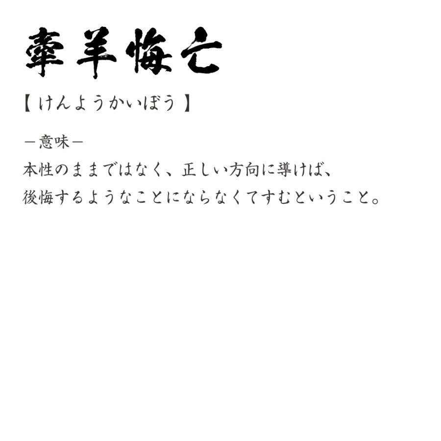 牽羊悔亡 けんようかいぼう オリジナル Tシャツ 書道家が書く プリント Tシャツ 四字熟語 メンズ レディース キッズ Cus J つなぎ服と作業服のワークプロ 通販 Yahoo ショッピング