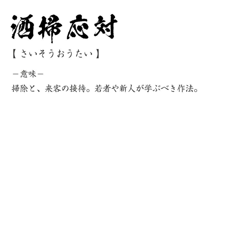 洒掃応対 さいそうおうたい オリジナル Tシャツ 書道家が書く プリント Tシャツ 四字熟語 メンズ レディース キッズ Cus J つなぎ服と作業服のワークプロ 通販 Yahoo ショッピング