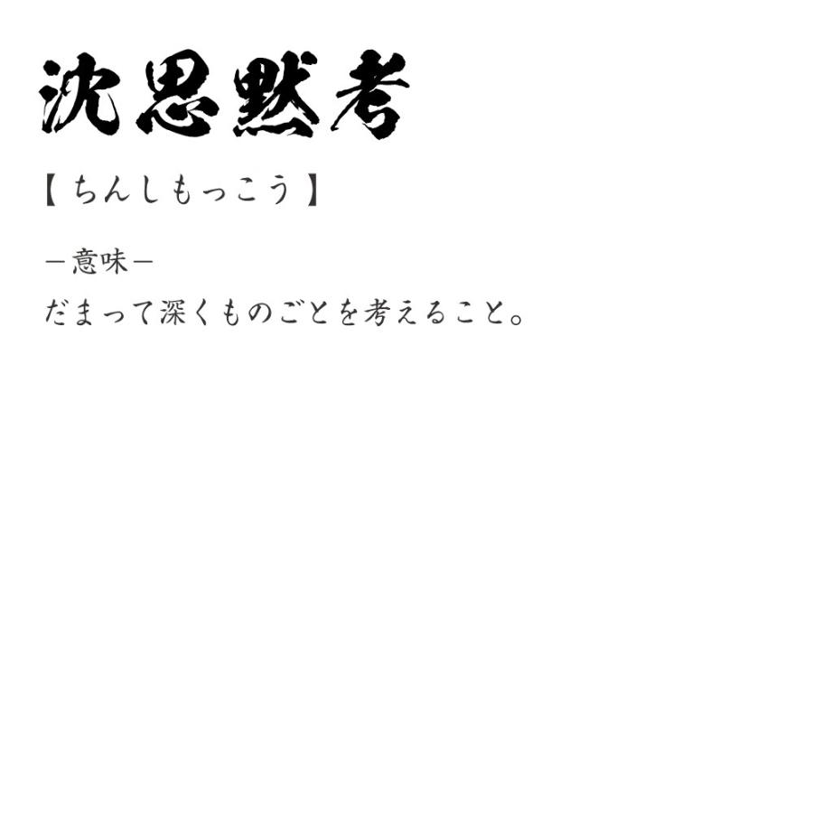沈思黙考 (ちんしもっこう) Tシャツ 書道家が書く オリジナル プリント  