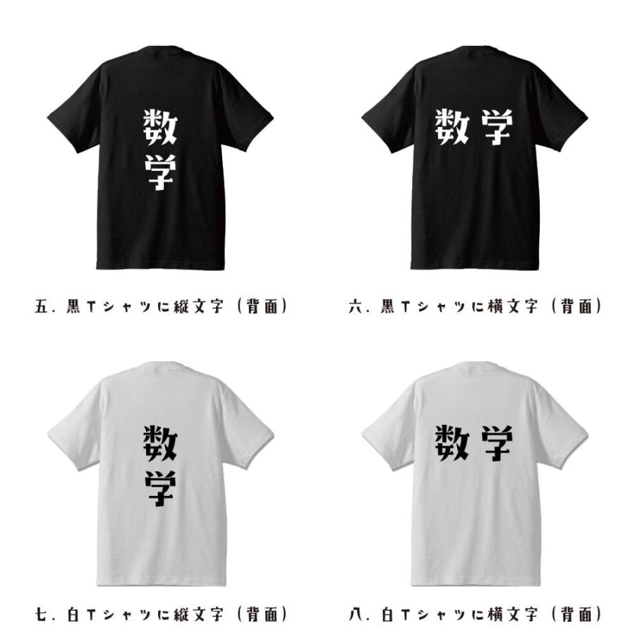数学 Tシャツ 半袖 デザイナーが描く 名入れ オリジナル 文字プリント