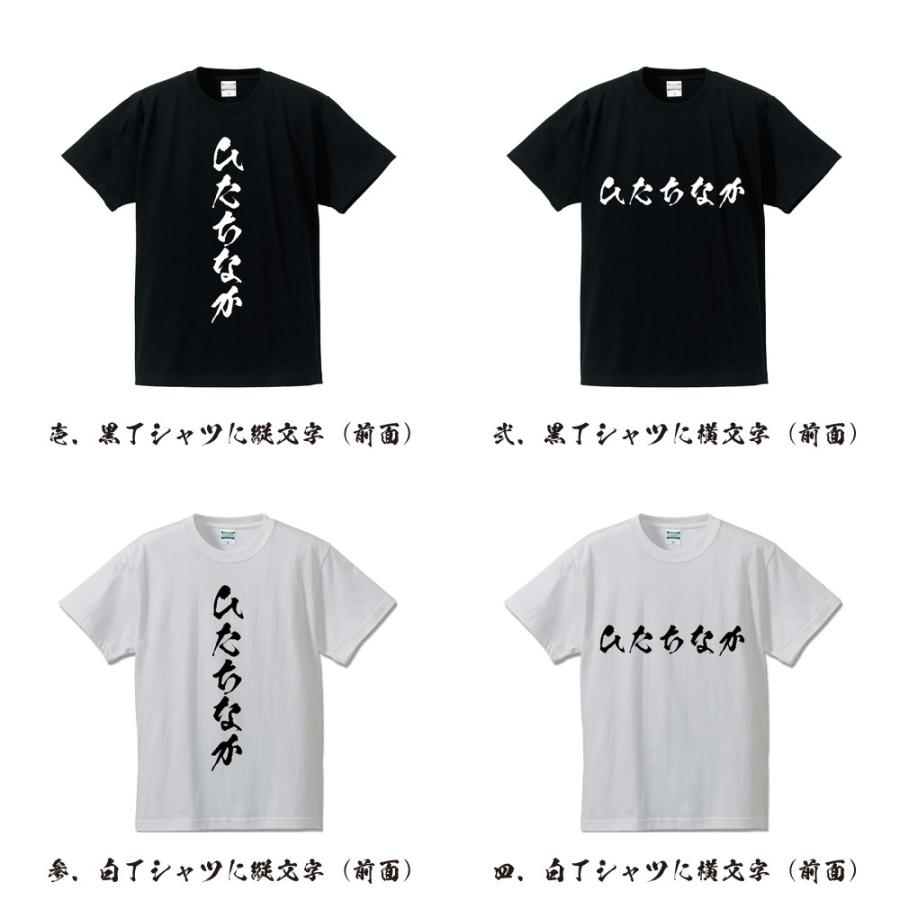 ひたちなか 筆文字 Tシャツ 半袖 書道家が書く 名入れ 漢字 オリジナル
