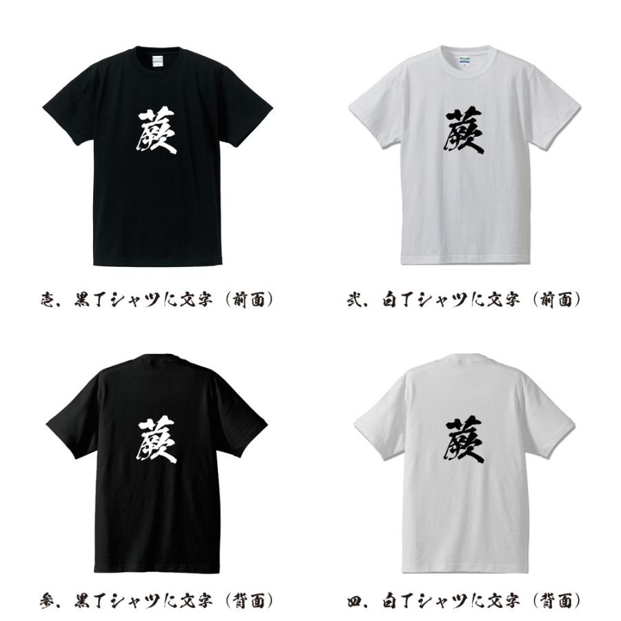 蕨 Tシャツ 半袖tシャツ 書道家が書く 名入れ オリジナル プリント