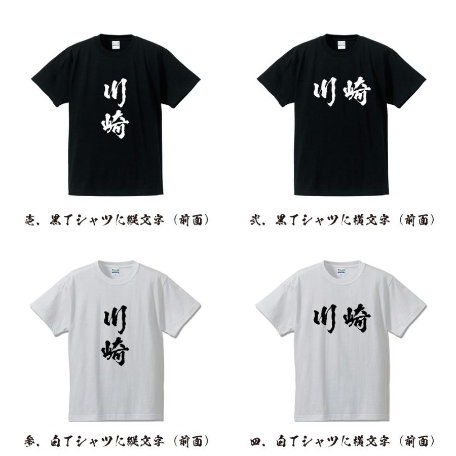 川崎 筆文字 Tシャツ 半袖 書道家が書く 名入れ 漢字 オリジナル