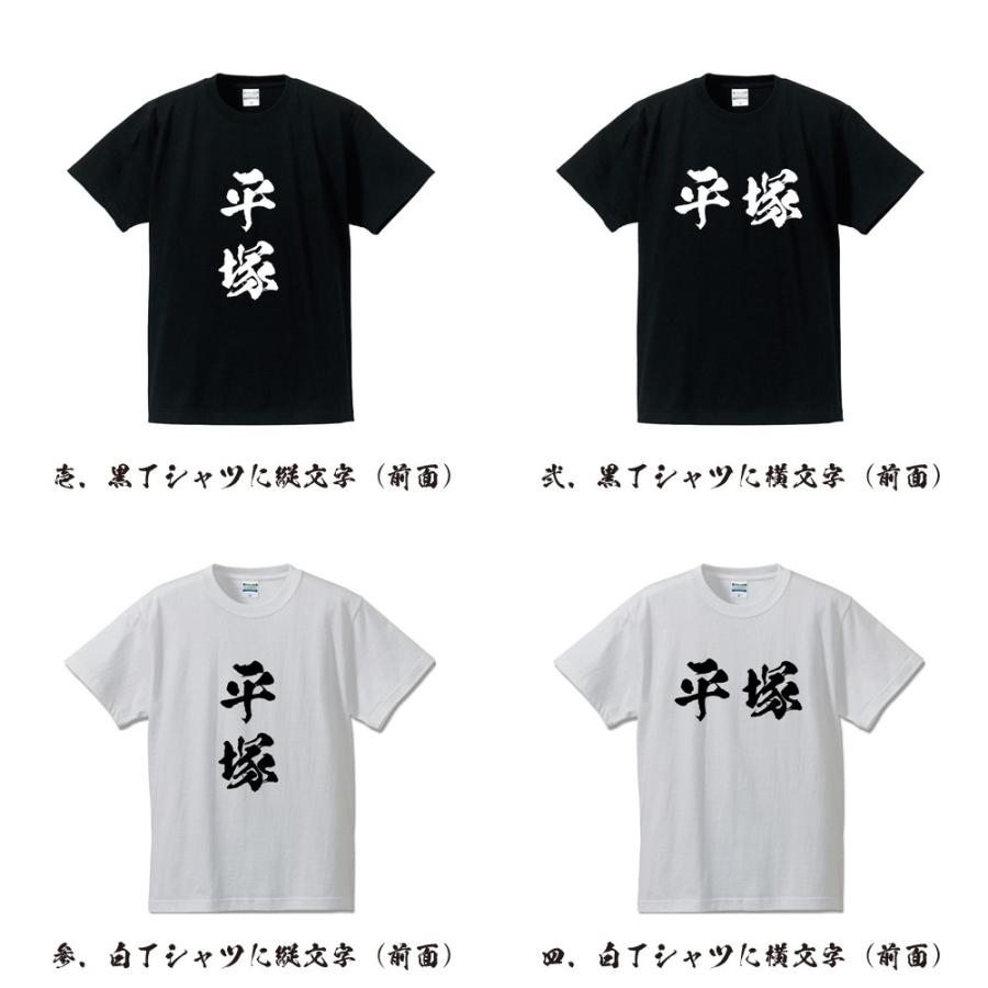 平塚 筆文字 Tシャツ 半袖 書道家が書く 名入れ 漢字 オリジナル