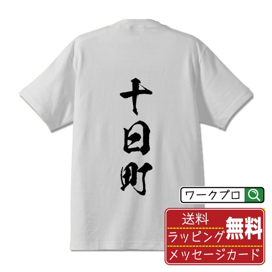 十日町 筆文字 Tシャツ 半袖 書道家が書く 名入れ 漢字 オリジナル