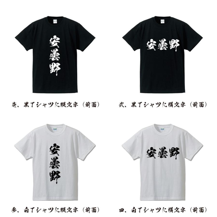 安曇野 筆文字 Tシャツ 半袖 書道家が書く 名入れ 漢字 オリジナル プリント ( 長野 ) メンズ レディース キッズ ギフト 特別な日 |  | 01