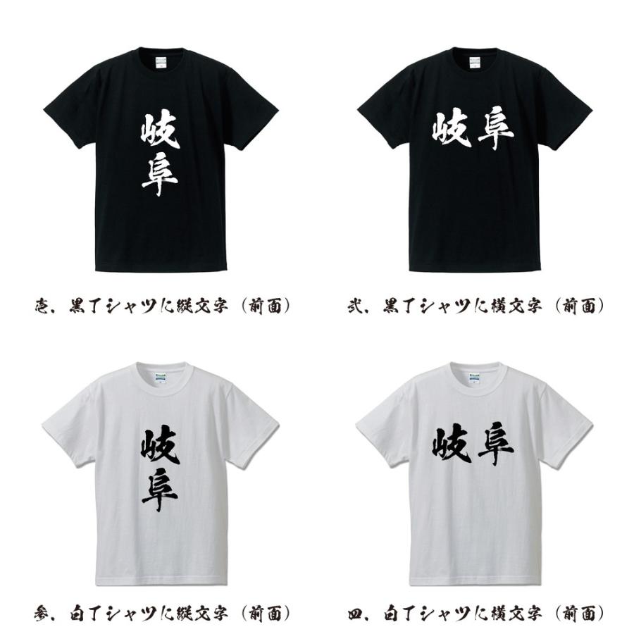 岐阜 筆文字 Tシャツ 半袖 書道家が書く 名入れ 漢字 オリジナル