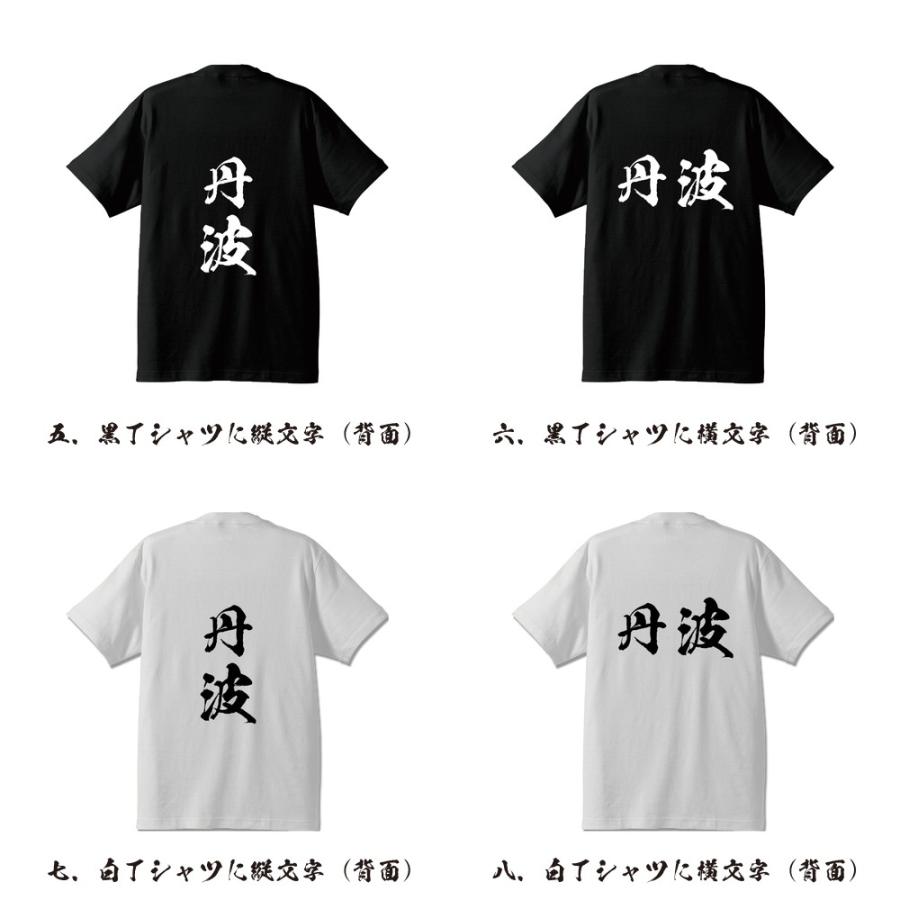 丹波 筆文字 Tシャツ 半袖 書道家が書く 名入れ 漢字 オリジナル プリント ( 兵庫 ) メンズ レディース キッズ ギフト 推し活 |  | 02