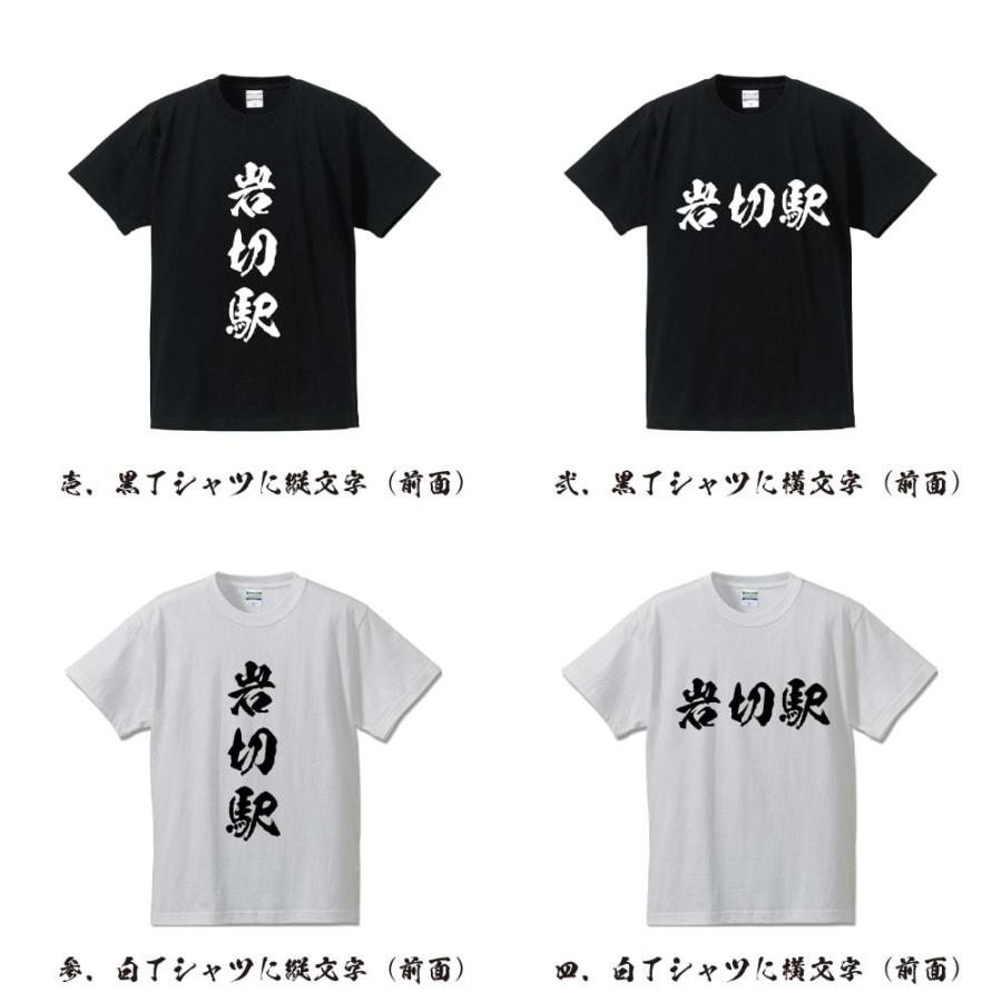 岩切駅 (いわきりえき) 筆文字 Tシャツ 半袖 書道家が書く 名入れ 漢字