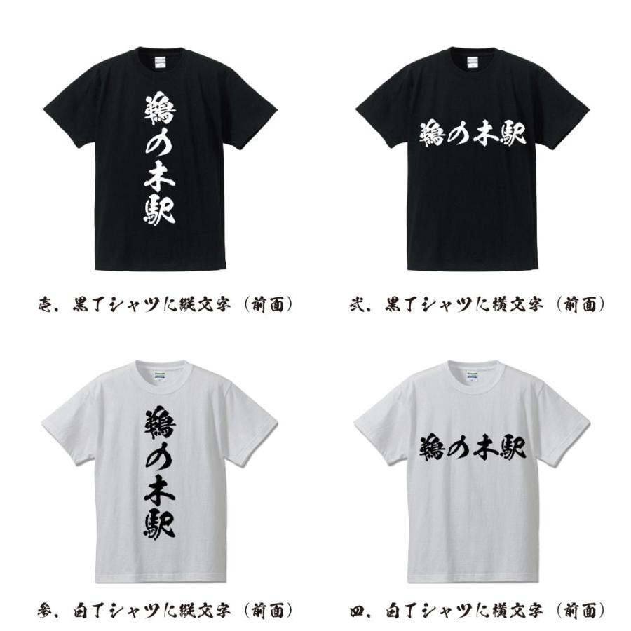 鵜の木駅 (うのきえき) 筆文字 Tシャツ 半袖 書道家が書く 名入れ 漢字
