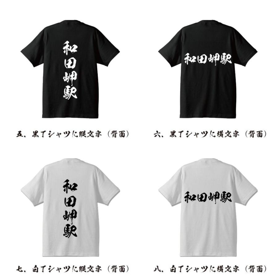 和田岬駅 (わだみさきえき) 筆文字 Tシャツ 半袖 書道家が書く 名入れ