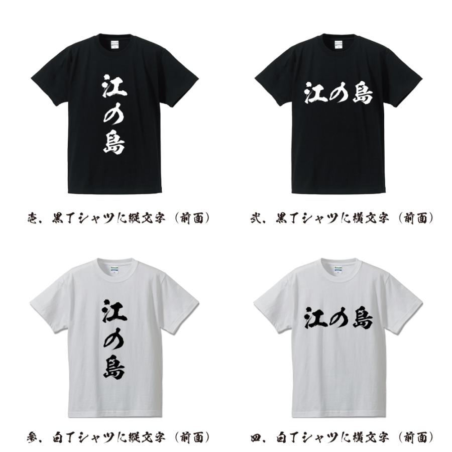 江の島 Tシャツ 半袖tシャツ 書道家が書く 名入れ オリジナル プリント