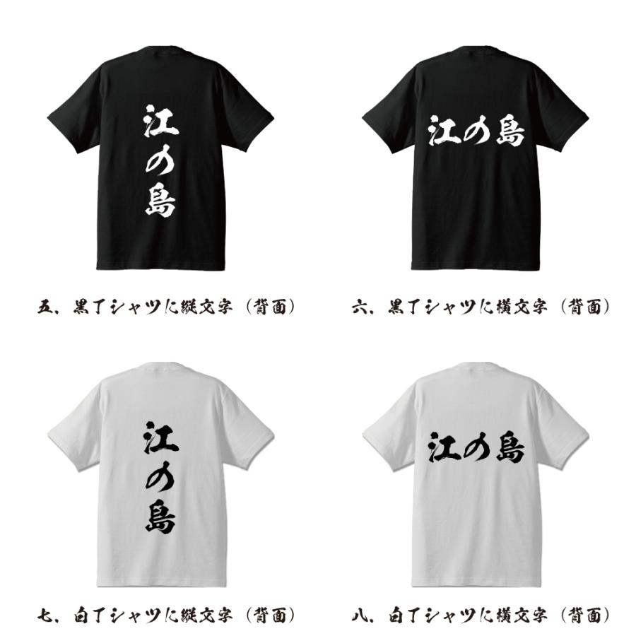 江の島 Tシャツ 半袖tシャツ 書道家が書く 名入れ オリジナル プリント