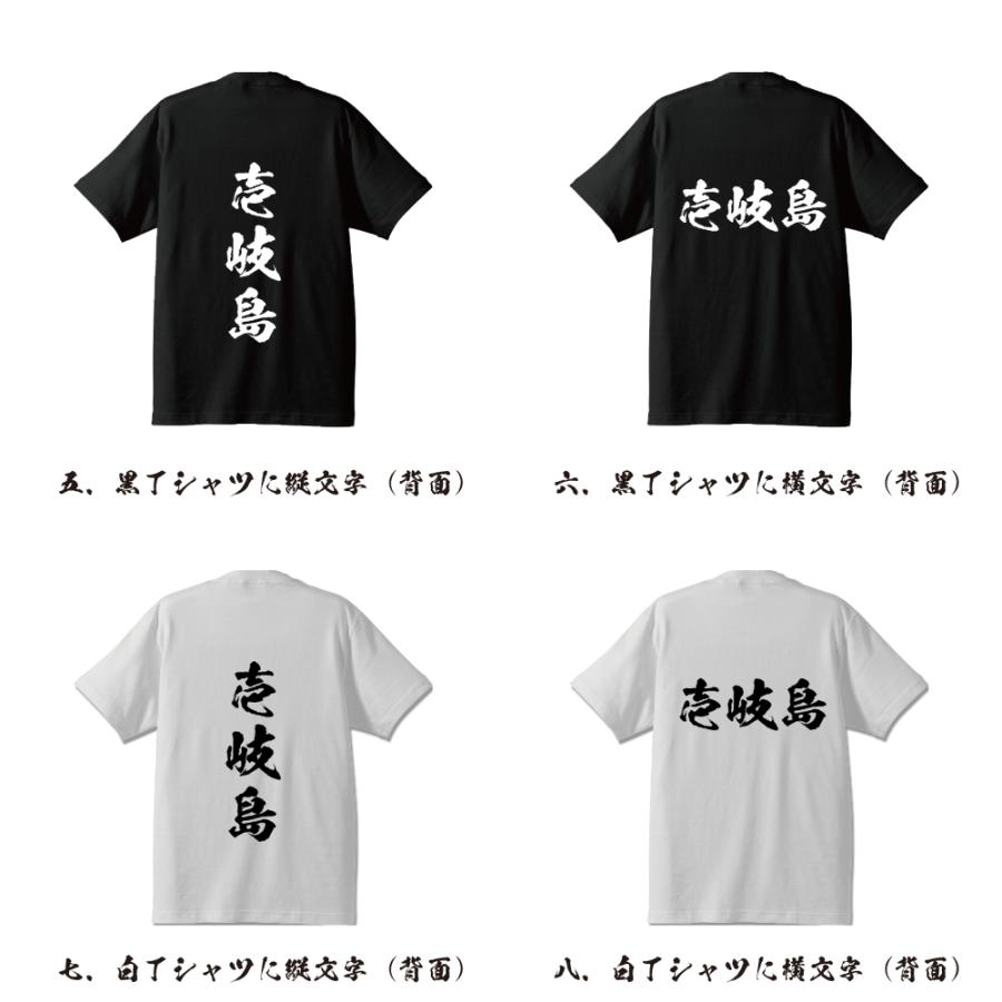 壱岐島 筆文字 Tシャツ 半袖 書道家が書く 名入れ 漢字 オリジナル