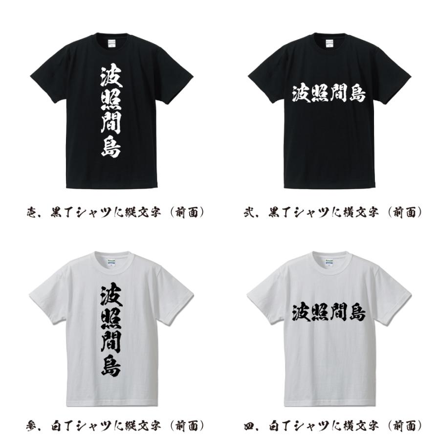 波照間島 筆文字 Tシャツ 半袖 書道家が書く 名入れ 漢字 オリジナル