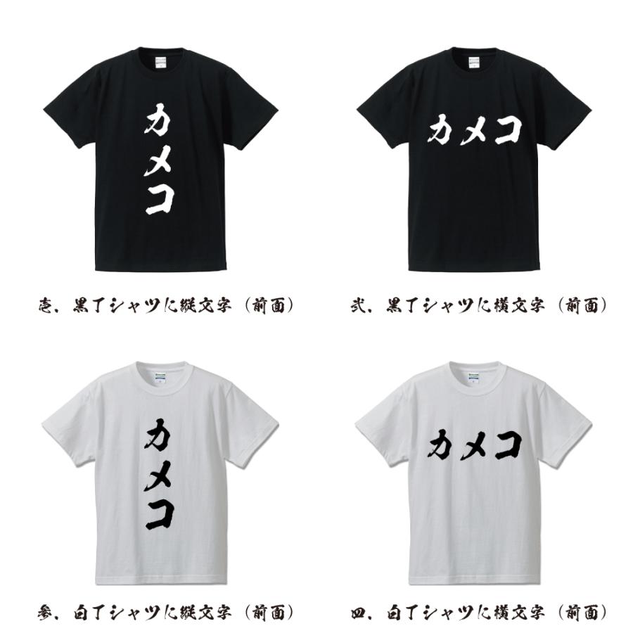 カメコ 筆文字 Tシャツ 半袖 書道家が書く 名入れ 漢字 オリジナル
