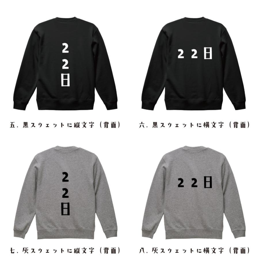 22日 スウェット トレーナー デザイナーが描く 名入れ オリジナル