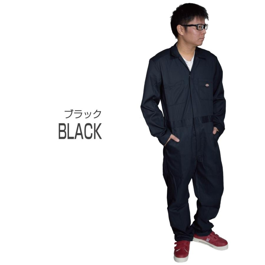 Dickies ブラック つなぎ LRサイズ Dickies ディッキーズ つなぎ
