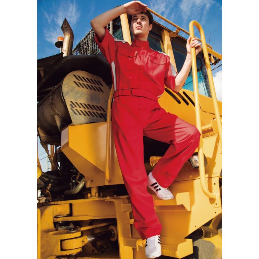 クレヒフク KR703 春夏 半袖ピットスーツ つなぎ メンズ 綿100% 定番