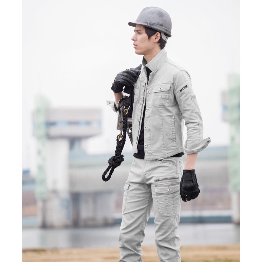 ジーベック 上下セット 秋冬 作業服 ストレッチ メンズ 作業着 現場服