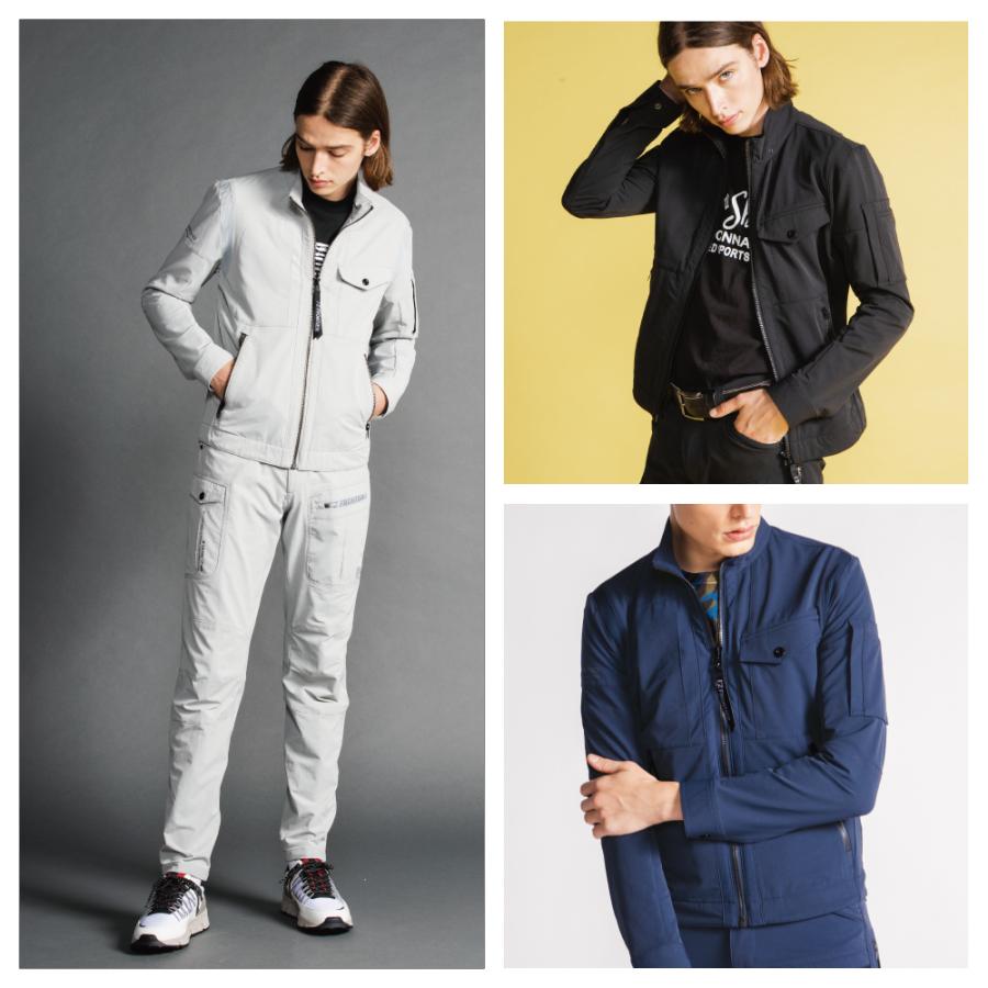 アイズフロンティア 上下セット 通年 作業服 UVカット 2WAY ストレッチ