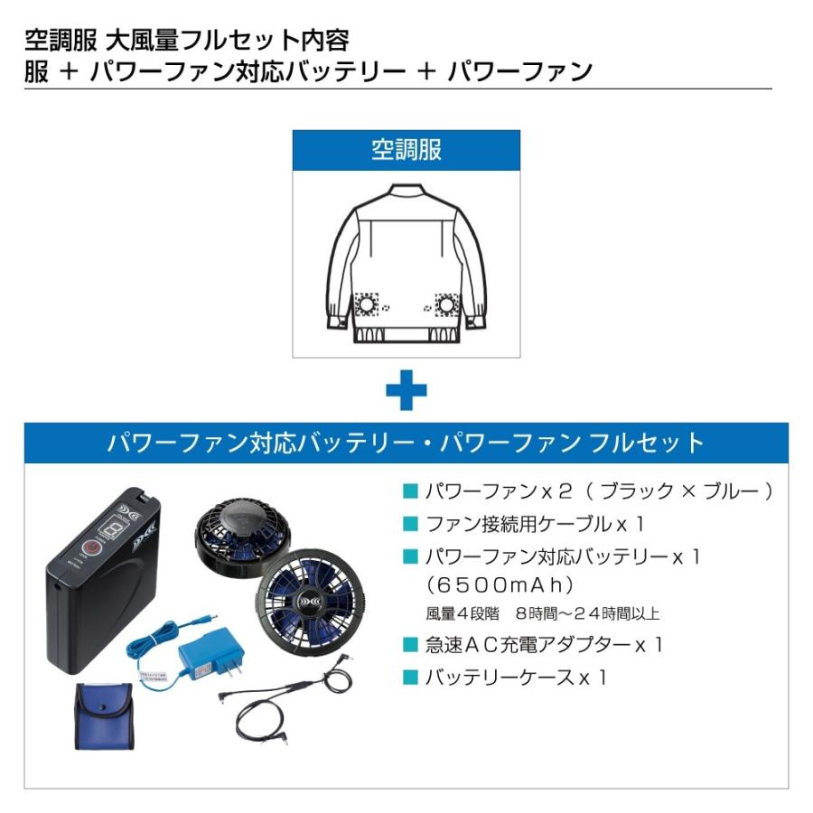 空調服 TM 長袖 ブルゾン 綿100% (大風量フルセット) Z-DRAGON ジィー