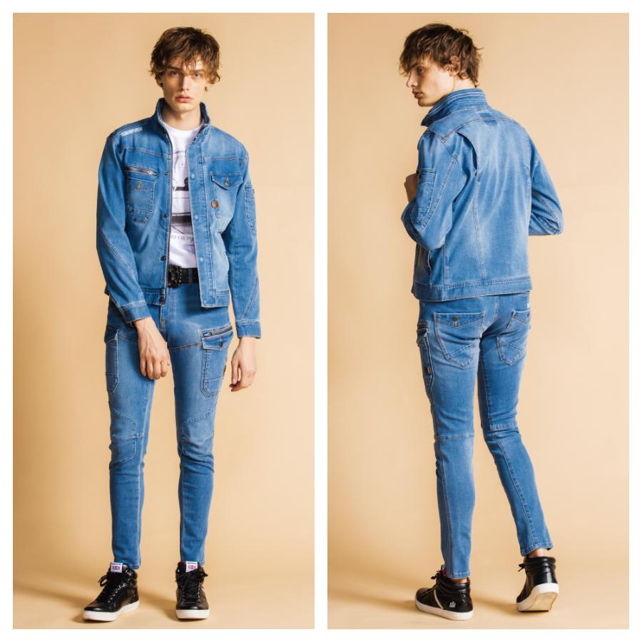 アイズフロンティア 上下セット 通年 作業服 2way ストレッチ ハイ