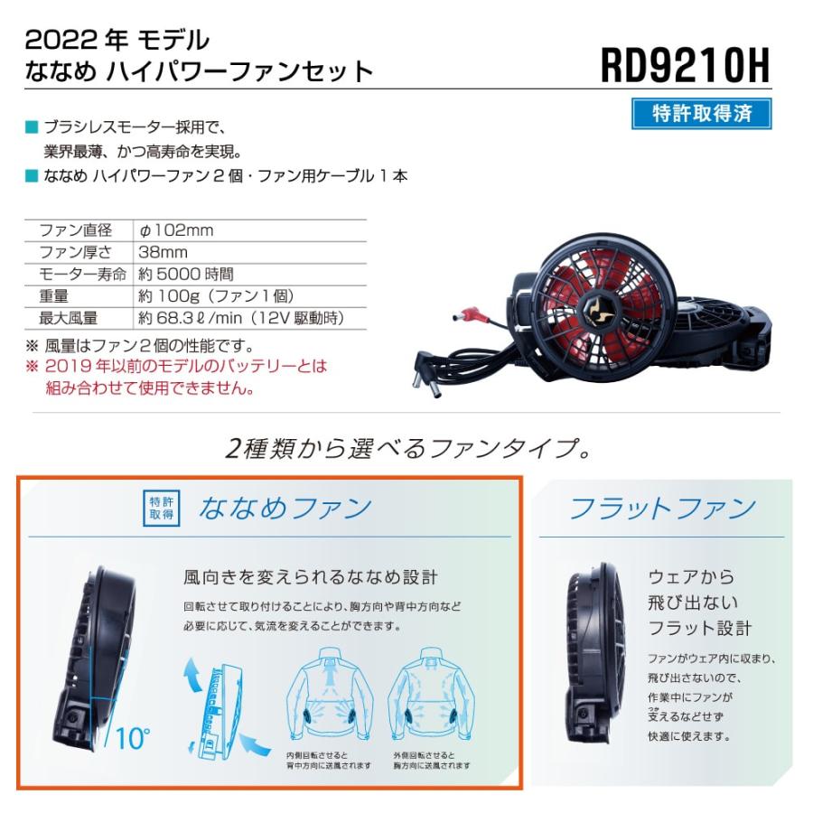 空調風神服 ベスト フルハーネス対応 (12Vフルセット ななめファン