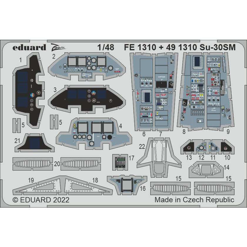 エデュアルド(491310) 1/48 Sukhoi Su-30SM用エッチングパーツ(Great Wall Hobby用)｜works-hikoukigumo｜02