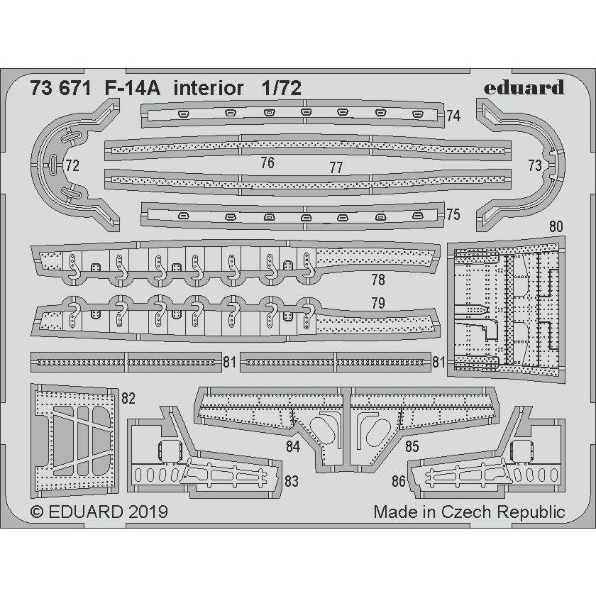 エデュアルド(73671) 1/72 F-14A トムキャット内装用エッチングパーツ(ホビーボス用)｜works-hikoukigumo｜02