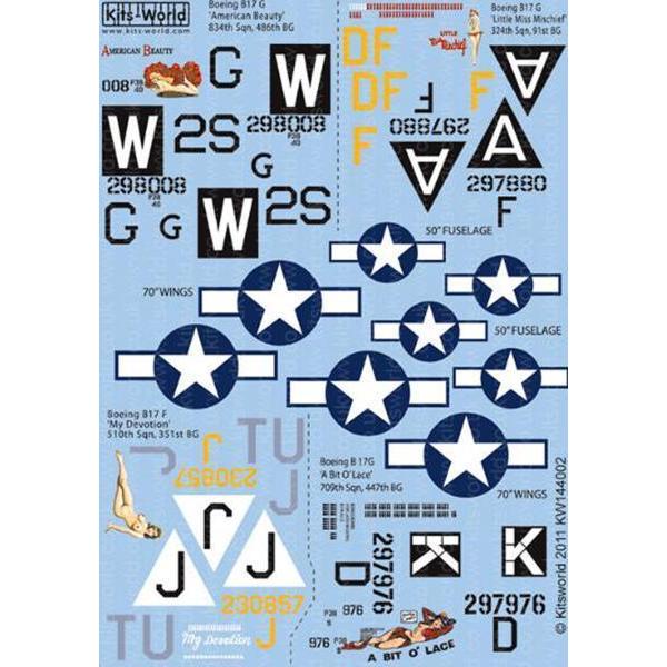 ワークス Kits-World Kits-World(144002)1/144 B-17F/B-17G FlyingFortress用