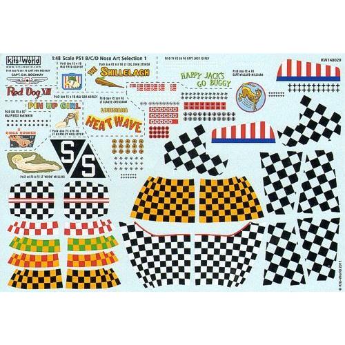 Kits-World Kits-World(148029)1/48 P-51B/P-51D用Nose Art他デカール