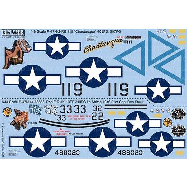 専用品 Kits-World Kits-World(148088)1/48 P-47N Thunderbolt 'Chatauqua'他