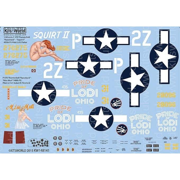 Kits-World Kits-World(148141)1/48 P-47D Thunderbolt Razorback