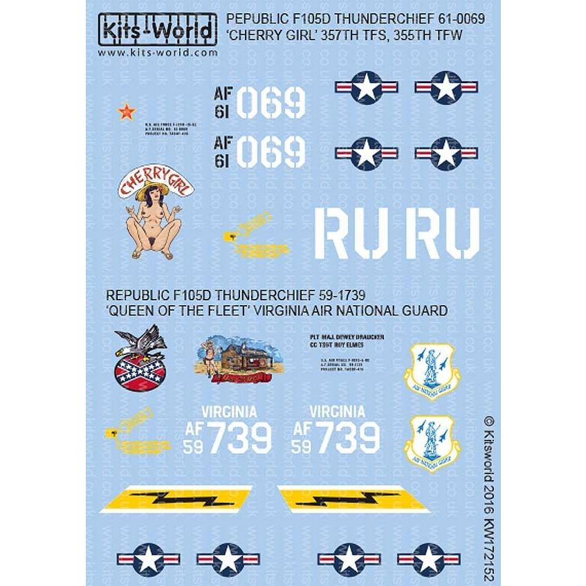 Kits-World Kits-World(172152)1/72 F105D THUNDERCHIEF 'CHERRY GIRL