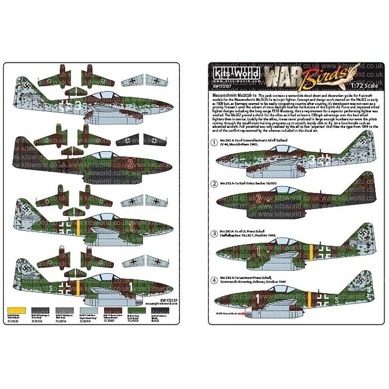 Kits-World Kits-World(172157)1/72 Me-262A-1a of Generalleutnant