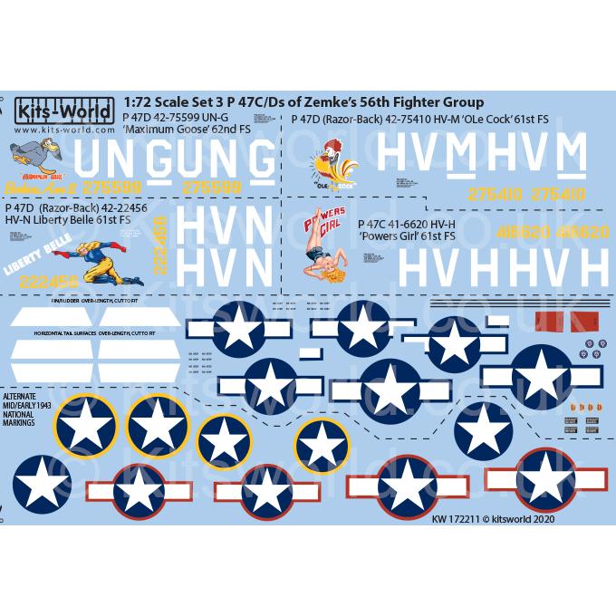 Kits-World Kits-World(172211)1/72 P-47D サンダーボルト Kits-World Kits-World(172211)1/72 P-47D サンダーボルト