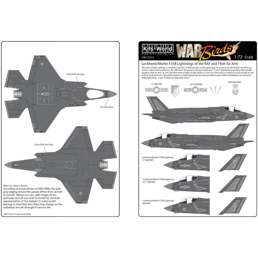 Kits-World Kits-World(172212)1/72 英空軍 F-35B用デカール