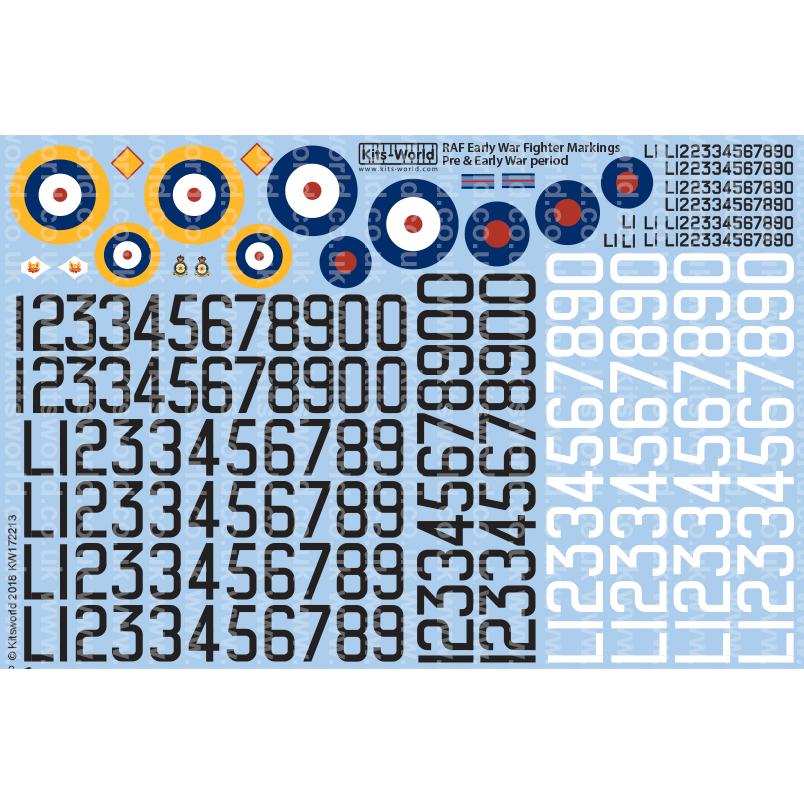 Kits-World Kits-World(172213)1/72 英空軍 ハリケーンMk1用国籍マーク