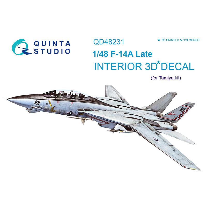 全日本送料無料 QUINTA STUDIO(QD48231)1/48 トムキャット後期型用内装3D F-14A アメリカ