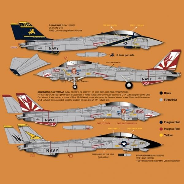 Zotz(32078)1/32 Grumman F-14Aトムキャット用デカール(Part1