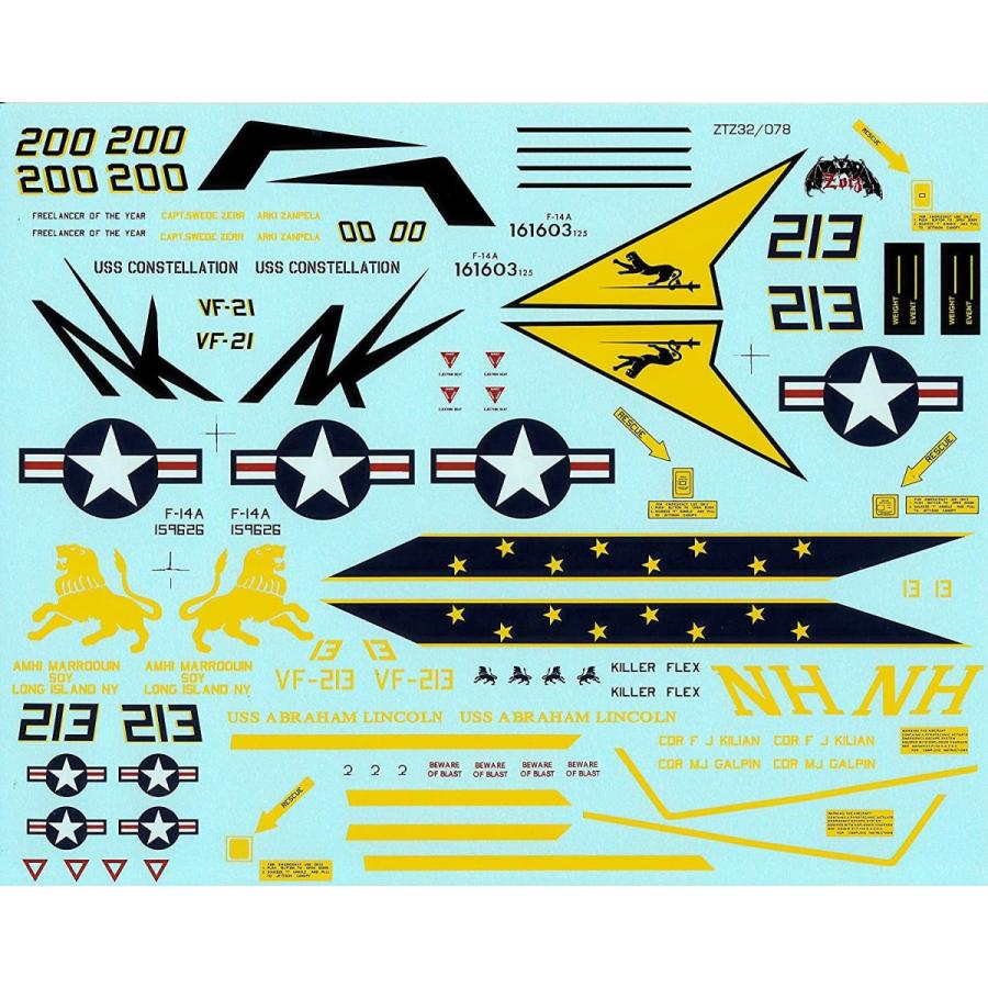 Zotz(32078)1/32 Grumman F-14Aトムキャット用デカール(Part1