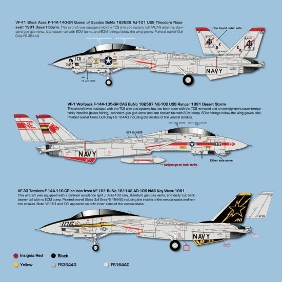 Zotz(32079)1/32 Grumman F-14Aトムキャット用デカール(Part2