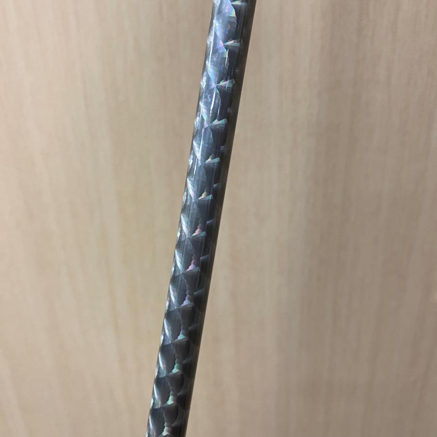中古品 銀色 シルバー ホログラム アイアン シャフト 5本セット 素管 39インチ グリップ付_10