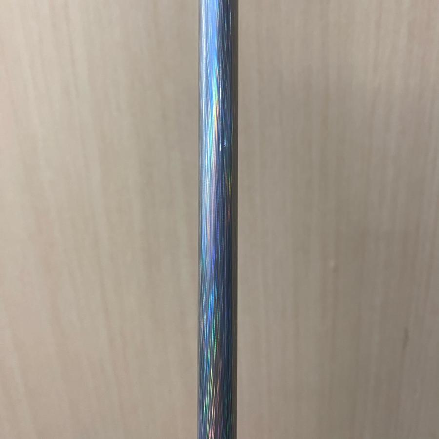 中古品 銀色 シルバー ホログラム アイアン シャフト 5本セット 素管 39インチ グリップ付_4